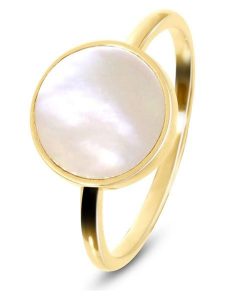 DI GIORGIO Pozłacany pierścionek z masą perłową rozmiar: 54. Brązowe pierścionki DI GIORGIO, z perłą, pozłacane. Za 82,99 zł.