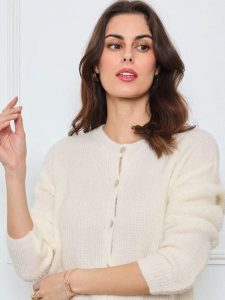 CXL by Christian Lacroix Kardigan w kolorze kremowym rozmiar: onesize. Brązowe kardigany CXL by Christian Lacroix. Za 208,99 zł.