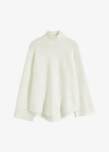 Sweter ze stójką. Fioletowe swetry klasyczne bonprix, bez kołnierzyka. Za 107,99 zł.