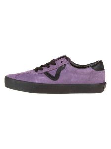 Vans Skórzane sneakersy w kolorze fioletowo-czarnym rozmiar: 37. Różowe trampki Vans, bez wzorów, bez zapięcia. Za 149,66 zł.