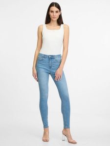 Orsay Top w kolorze białym rozmiar: L. Białe topy Orsay, l, bez wzorów, bez kołnierzyka, bez ramiączek. Za 34,99 zł.