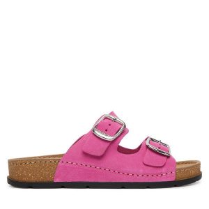 Klapki Scholl. Czerwone klapki Scholl, bez wzorów, bez obcasa. Za 394,99 zł.