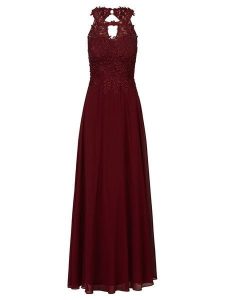 APART Sukienka w kolorze bordowym rozmiar: 46. Czerwone sukienki Apart, bez wzorów, z koronki, bez kołnierzyka, bez ramiączek, maxi. Za 173,99 zł.