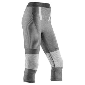 Zimowe legginsy sportowe 3/4 nogawki CEP damskie. Szare legginsy CEP, bez wzorów, z materiału. Za 299,00 zł.