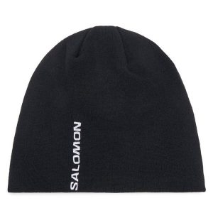 Czapka Salomon. Czarne czapki Salomon, bez wzorów, sportowe. Za 139,99 zł.