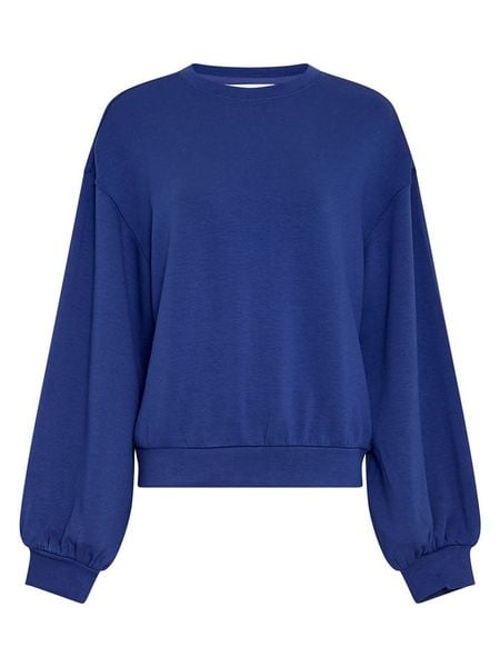 MOSS COPENHAGEN Bluza "Brionna Ima" w kolorze niebieskim rozmiar: M/L. Niebieskie bluzy Moss Copenhagen, l, bez wzorów, bez kaptura. Za 222,41 zł.