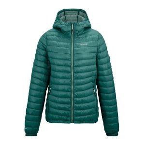 Kurtka Ocieplana Damska Hurden. Zielone kurtki Regatta, bez wzorów, z puchu, bez kaptura. Za 270,99 zł.