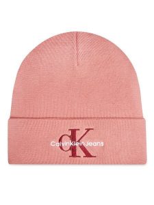 Calvin Klein Czapka Mono Logo Embro K60K612668 Różowy. Czerwone czapki Calvin Klein, bez wzorów, z bawełny. Za 149,99 zł.