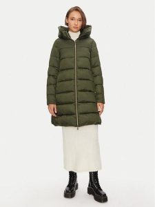Save The Duck Płaszcz zimowy D40279W IRIS19 Zielony Regular Fit. Zielone płaszcze Save the duck, na zimę, bez wzorów, z syntetyku, bez kaptura. Za 869,99 zł.