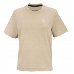Koszulka tenisowa damska Tecnifibre Graphic Tee 2025. Brązowe koszulki sportowe TECNIFIBRE, bez wzorów, bez ramiączek, tenisowe. Za 145,99 zł.