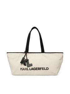 KARL LAGERFELD Torebka B2W50017 Beżowy jasny. Brązowe shopper bag KARL LAGERFELD, bez wzorów, z materiału, bez dodatków. Za 549,99 zł.