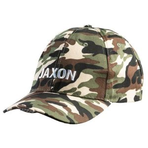 Czapka z latarką w daszku UJ-CZX01E. Brązowe czapki JAXON, bez wzorów, sportowe. Za 42,99 zł.