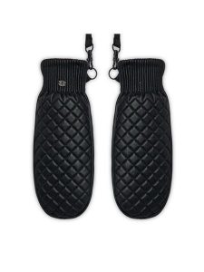 EMU Australia Rękawiczki Damskie Margaret Mittens W7013 Czarny. Czarne rękawiczki EMU Australia, bez wzorów, ze skóry. Za 529,99 zł.