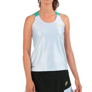 Bullpadel Blies Tank Top. Szare topy BULLPADEL, s, bez wzorów, sportowe, bez kołnierzyka, bez ramiączek. Za 182,35 zł.