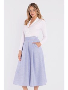 Stylove Spódnica w kolorze błękitnym rozmiar: XL. Niebieskie spódnice Stylove, xl, bez wzorów, midi. Za 219,99 zł.