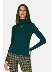 ASSUILI Koszulka w kolorze ciemnozielonym rozmiar: 36. Zielone bluzki Assuili, bez wzorów, klasyczne, bez kołnierzyka, bez ramiączek. Za 83,42 zł.