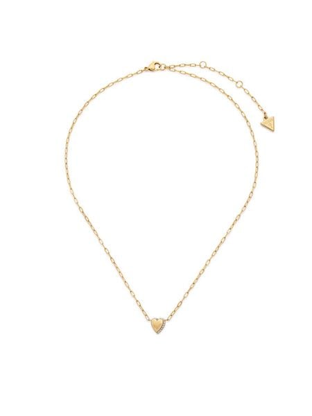 Guess Naszyjnik JUBN06 087JW Złoty. Żółte naszyjniki Guess, metalowe. Za 278,99 zł.