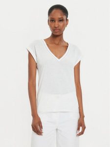 Morgan T-Shirt 242-DAYA Biały Regular Fit. Białe t-shirty Morgan, xl, bez wzorów, z syntetyku, bez kołnierzyka, bez ramiączek. Za 109,99 zł.