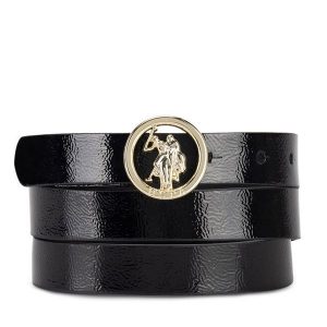 Pasek U.S. Polo Assn. Czarne paski U.S. Polo Assn., bez wzorów. Za 129,99 zł.