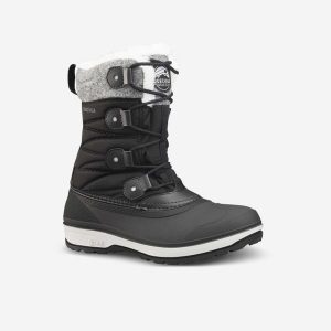 Buty turystyczne śniegowce damskie Quechua SH500 Warm wodoodporne. Czarne buty trekkingowe QUECHUA, bez zapięcia. W wyprzedaży za 179,99 zł.