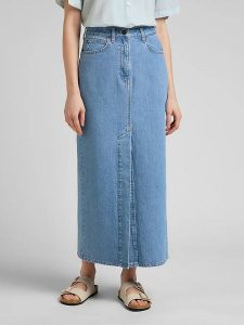 LEE ULTRA LONG SPLIT DAMSKA SPÓDNICA JEANSOWA DŁUGA SKI LIGHT VADA L38LOMW. Spódnice Lee, l, bez wzorów, z jeansu, maxi. Za 289,99 zł.