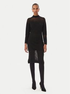 Rinascimento Sukienka koktajlowa CFM0012384003 Czarny Slim Fit. Czarne sukienki Rinascimento, m, bez wzorów, z wiskozy, wizytowe, bez kołnierzyka, bez ramiączek. Za 469,99 zł.