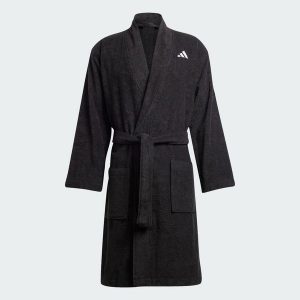 Szlafrok. Czarne szlafroki ADIDAS, m, bez wzorów, bez kaptura. Za 329,00 zł.
