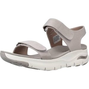 Sandały SKECHERS ARCH FIT TOURISTY Beżowy. Brązowe sandały Skechers, bez wzorów, z tkaniny, bez obcasa, bez zapięcia. Za 312,99 zł.