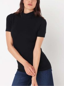 COTONELLA Top w kolorze czarnym rozmiar: XL. Czarne topy COTONELLA, xl, bez wzorów, z bawełny, bez kołnierzyka, bez ramiączek. Za 53,17 zł.