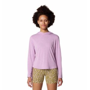 Bluza damska z kapturem Mountain Hardwear Sunblocker™. Czerwone bluzy MOUNTAIN HARDWEAR, bez wzorów, z kapturem. Za 378,00 zł.