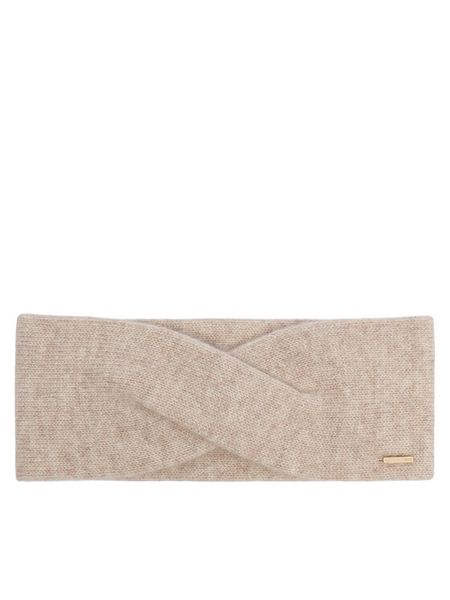 BOSS Opaska materiałowa Livie 50570985 Kremowy. Brązowe rękawiczki Boss, bez wzorów, z materiału. Za 319,99 zł.