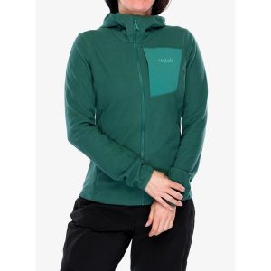 Bluza z kapturem damska Rab Tecton Hoody. Zielone bluzy RAB, s, bez wzorów, z kapturem. Za 362,45 zł.