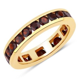 Rafaela Donata Pierścionek Srebro wysokiej próby Żółte złoto Pierścionki 1 ct Damski. Żółte pierścionki Rafaela Donata, z granatem, pozłacane. Za 379,99 zł.