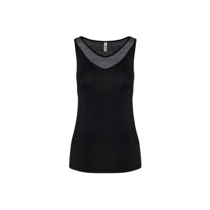 Damski dwukolorowy tank top Proact. Czarne topy PROACTION, xl, bez wzorów, z dzianiny, bez kołnierzyka, bez ramiączek. Za 134,50 zł.