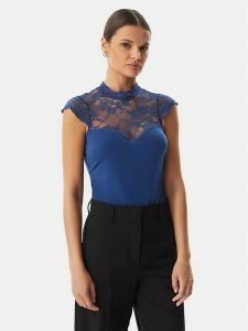 Rinascimento Body CFC0127525003 Niebieski Slim Fit. Niebieskie body i gorsety Rinascimento, bez wzorów, z syntetyku. Za 409,99 zł.