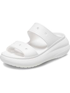Crocs Klapki "Classic" w kolorze białym rozmiar: 42/43. Białe klapki Crocs, bez wzorów, z otwartym noskiem, bez obcasa. Za 131,74 zł.