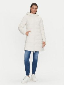 Guess Płaszcz zimowy New Aleta V4YL05 WF3X0 Biały Long Fit. Białe kurtki Guess, na zimę, xs, z aplikacjami, z syntetyku, bez kaptura. Za 699,99 zł.