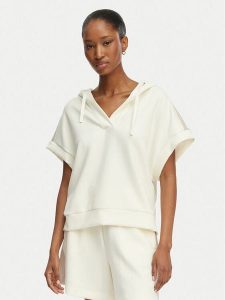 BOSS Bluza Mirage 50561076 Kremowy Relaxed Fit. Białe bluzy Boss, l, bez wzorów, z syntetyku, bez kaptura. Za 349,99 zł.