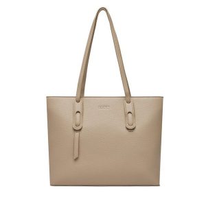 Torebka Lasocki. Brązowe shopper bag Lasocki, bez wzorów, bez dodatków. Za 199,99 zł.
