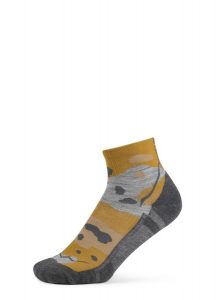 Skarpety turystyczne Buff Merino LIghtweight Quarter Sock LWQ2. Brązowe skarpetki Buff, bez wzorów, z elastanu. Za 129,99 zł.
