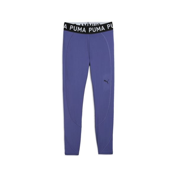 Damskie legginsy Puma Strong. Fioletowe legginsy Puma, bez wzorów, z materiału, z podwyższonym stanem, długie. Za 201,35 zł.