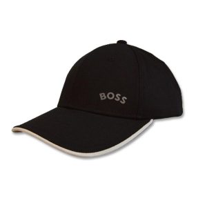 Czapka z daszkiem Hugo Boss Bold-Curved Baseball Cap Czarna - 50495855-001. Czarne czapki Boss, bez wzorów, sportowe. Za 139,00 zł.