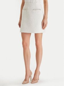 Guess Spódnica mini W6RD56 WJ632 Écru Regular Fit. Spódnice Guess, l, z aplikacjami, z syntetyku, mini. Za 439,99 zł.