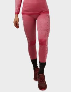 Legginsy termoaktywne damskie Halti Nila Seamless. Czerwone legginsy HALTI, bez wzorów, z elastanu. Za 199,99 zł.