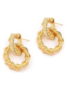 MOODE Kolczyki-wkrętki "Maelle" rozmiar: onesize. Żółte kolczyki MOODE, ze stali. Za 43,99 zł.