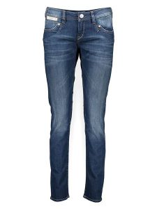 Herrlicher Dżinsy - Slim fit - w kolorze granatowym rozmiar: W27/L30. Niebieskie jeansy Herrlicher, z aplikacjami, ze skóry. Za 210,81 zł.