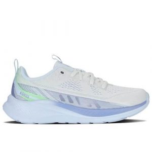 Buty do biegania damskie K-Swiss Helio Trainer. Białe buty sportowe K-SWISS, bez wzorów, z materiału, bez zapięcia, do biegania. Za 169,00 zł.