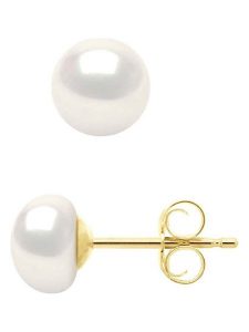 Pearl Addict Kolczyki-wkrętki w kolorze białym z perłami rozmiar: onesize. Białe kolczyki Pearl Addict, z perłą, złote. Za 228,38 zł.