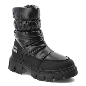 Czarne Śniegowce Jeep Ocieplane Obuwie Damskie. Czarne buty zimowe Jeep, z materiału, bez obcasa, bez zapięcia. Za 249,00 zł.