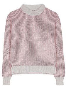 Herrlicher Sweter "Liannie" w kolorze jasnoróżowo-kremowym rozmiar: XS. Brązowe swetry oversize Herrlicher, xs, bez wzorów, ze splotem, bez ramiączek. Za 131,74 zł.